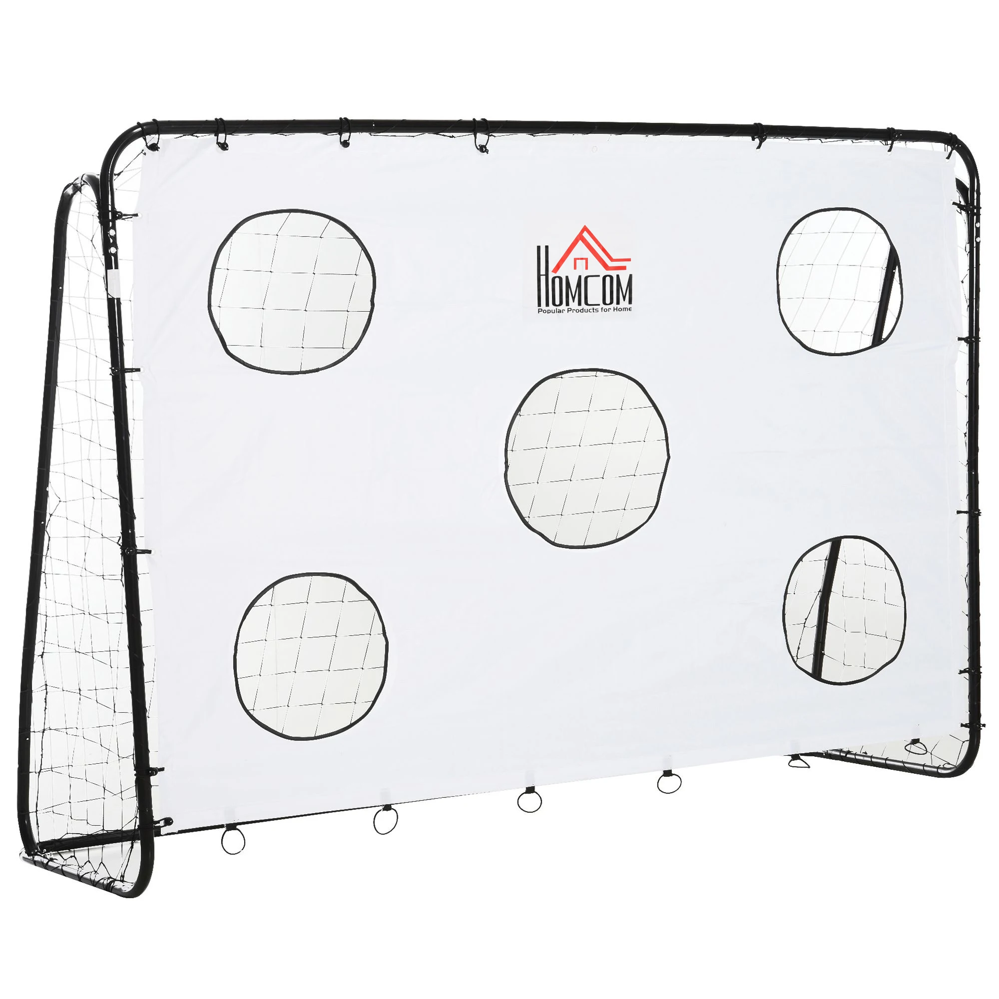 

240x88x171.5cm black and white football goal training equipment, suitable for children and adults, with PE net metal and Oxford
