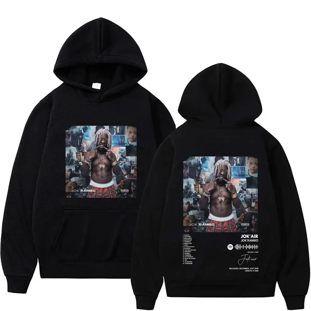 

Hot Sale Rapper Jokair Jok'Rambo Album Merch Hoodie Men Women Hip Hop Vintage Oversized Pullover Hoodies Male Fashion Streetwear