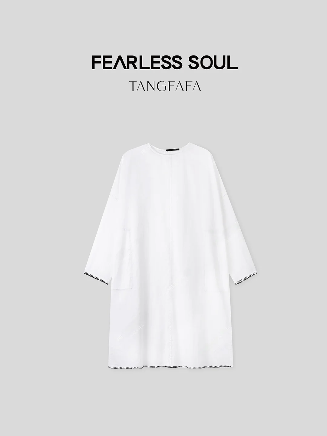 

Хлопковое одеяло TFF X High Densi из высококачественного хлопка, летний комбинезон-слип с длинными рукавами, плоская вышивка, простой повседневный стиль, свободный крой, футболка