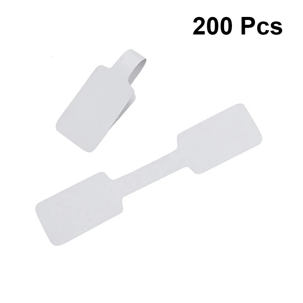 

200 Pcs Self Adhesive Labels Price Tags for Rings Necklaces DIY Crafts Jewelry Shop Restaurant File Folder Use