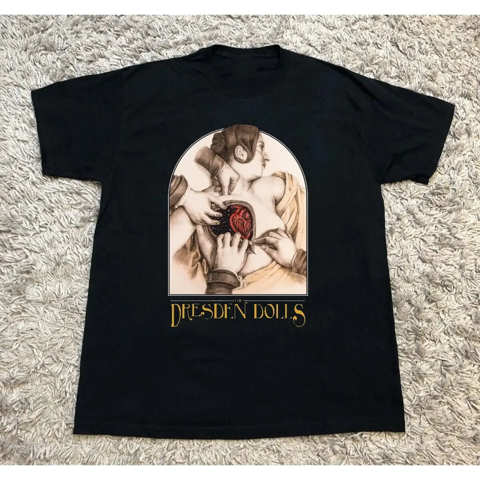 RARO Camicia nera The Dresden Dolls tutte le taglie S 5XL CL663 vintage Washed Comfortable Top For Everyday Wear streetwear