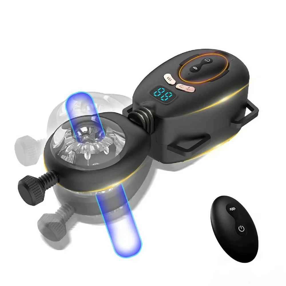 Samurai-Gürtel-Rollflugzeugbecher-Masturbator für Männer mit multifrequenter Vibrationsfunktion und 2-in-1-Stimulation – Sexspielzeug für Erwachsene_voghion.com