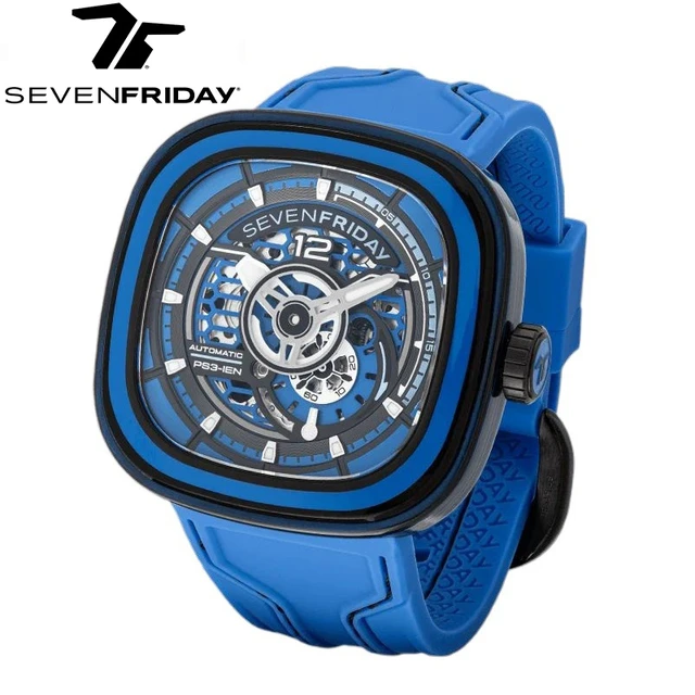 SEVENFRIDAY Square Large Dial PS Series PS3 04 Mechanical Watch Fashion Carbon Fiber Swiss Watch Men s sevenfridays luxury brand AliExpress