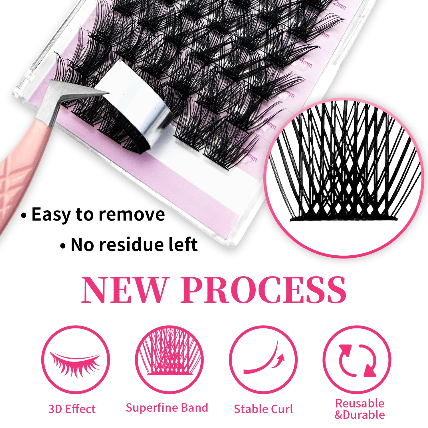 ABONNIE 30D/40D/60D/80D Mix C D Curl Bunches Individual Lash Extensions Clusters Lashes Soft Natural False Eyelashes