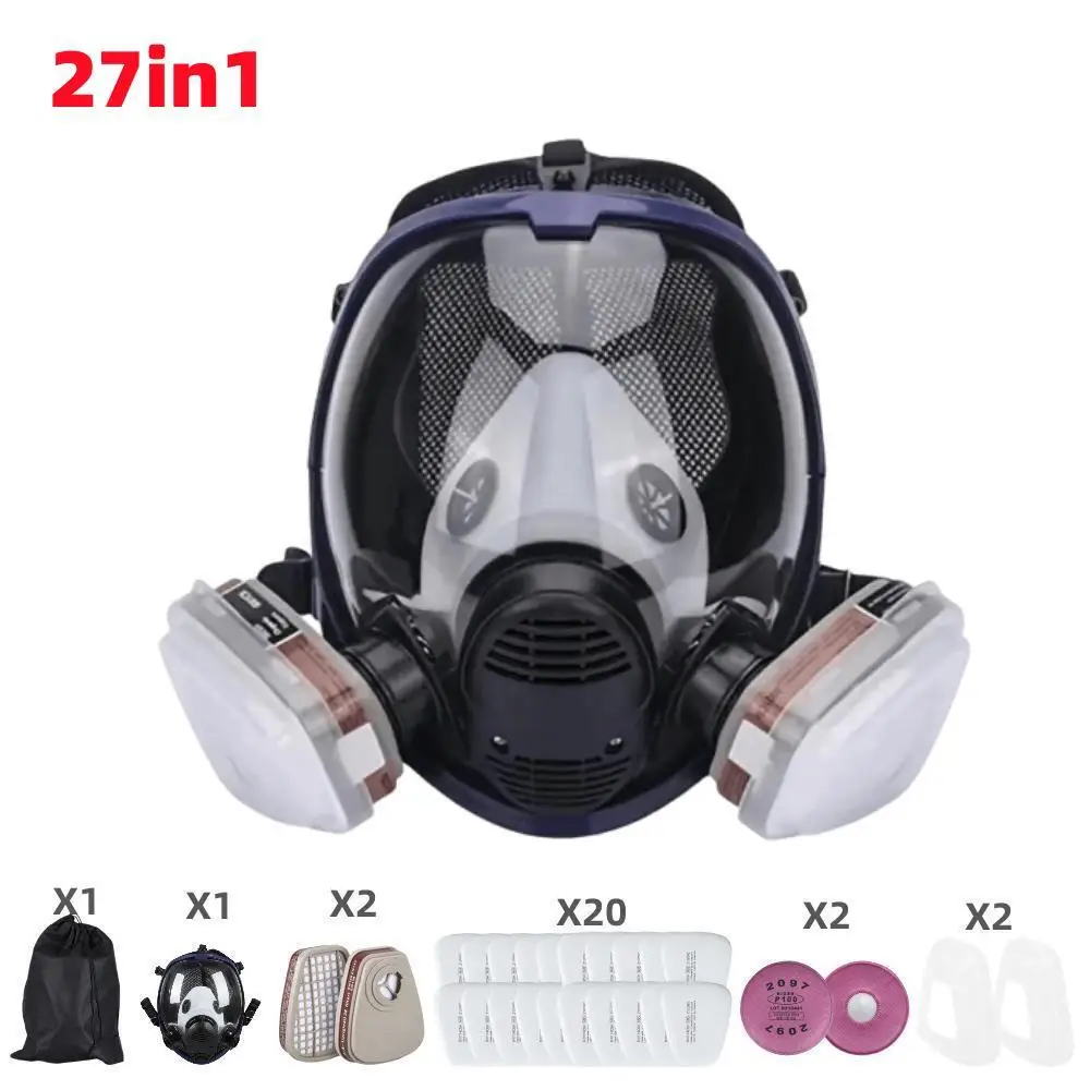 Gasmaske set i vinkel