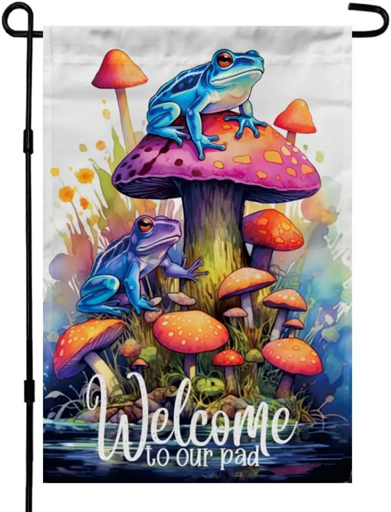 Welcome to our pad colorful Garden Flag 12 X 18 Inch Double Sided Spring Summer Yard Outdoor Farmhouse Lawn Decoration Flag  UUN
