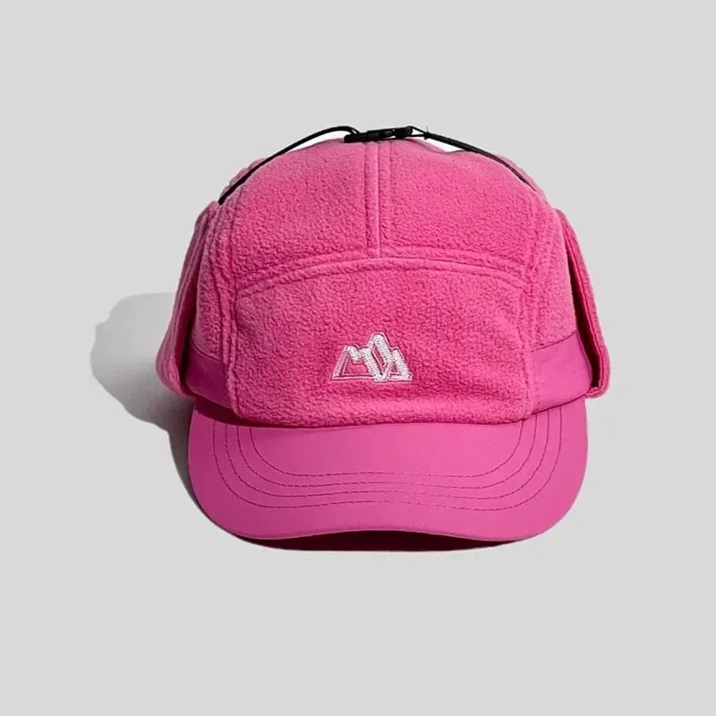 Winter-Eimerhut mit kurzer Krempe und Ohrenklappe, warme Samt-Fliegermütze für Männer und Frauen, Outdoor-Baseballmütze für Herbst und Winter