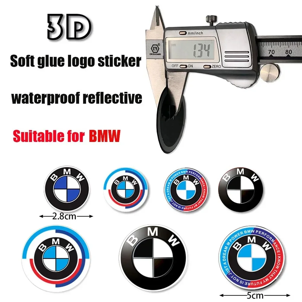 Logo samochodowe BMW 3D Odblaskowe wodoodporne Odpowiednie dla ‎ S1000 RR ‎ Miękka naklejka samoprzylepna R1250 GS Moto Racing Car