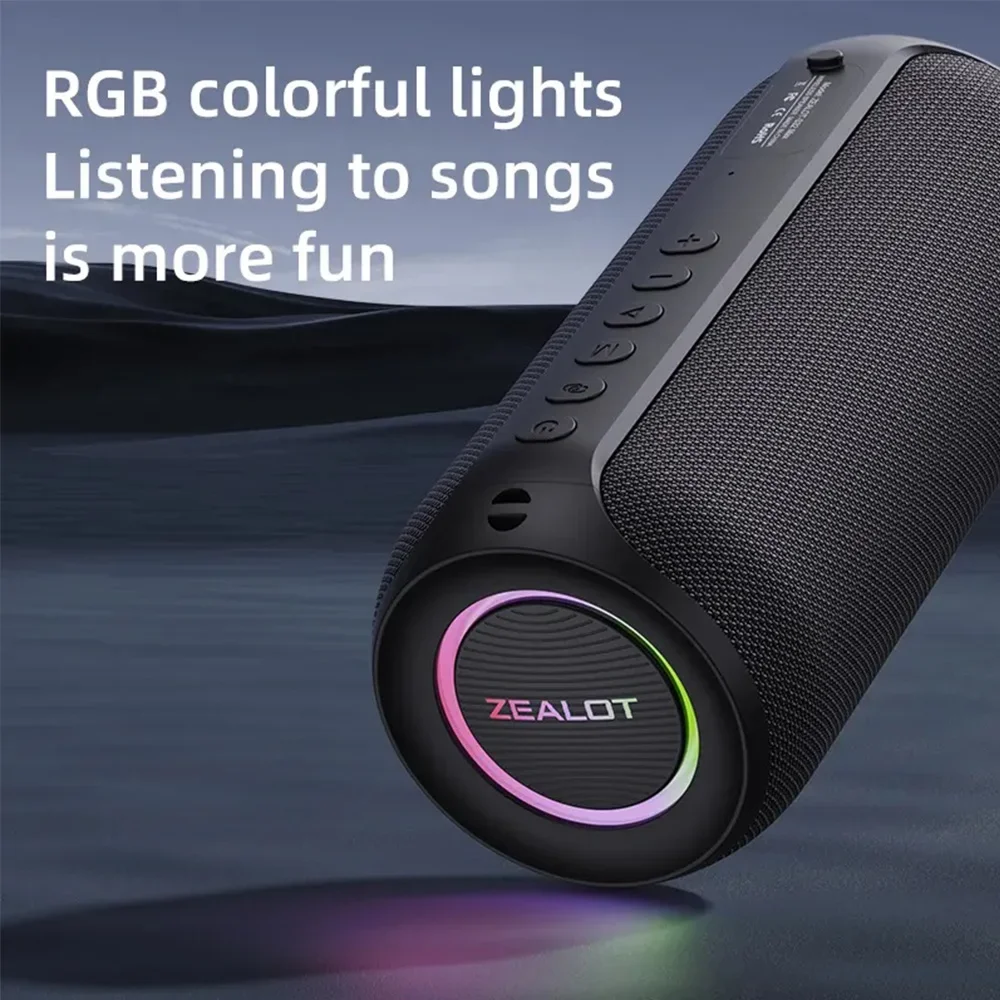 

Портативный Bluetooth-динамик, сабвуфер с RGB-подсветкой, поддержка BT, AUX, TF-карты, U-диска, 20 Вт, мощная Беспроводная стереосистема