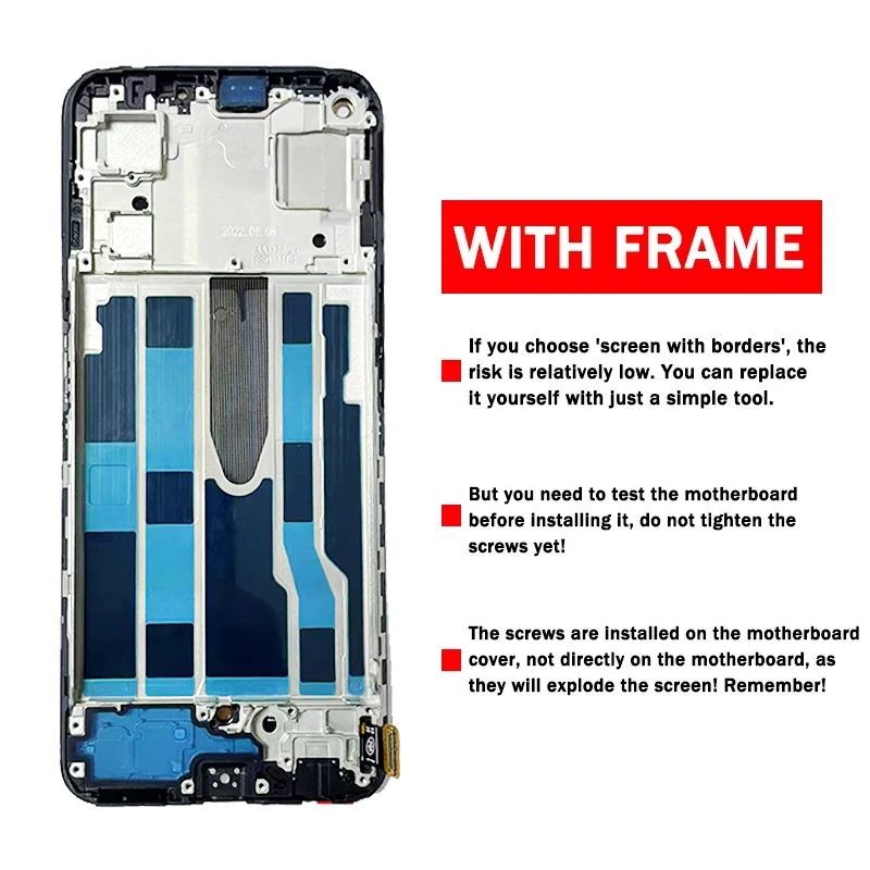 Super AMOLED dla OnePlus Nord CE 2 5G Wyświetlacz LCD Ekran dotykowy Digitizer Zespół panelu dla wyświetlacza 1+Nord CE 2 5G IV2201 — zdjęcie produktu 2