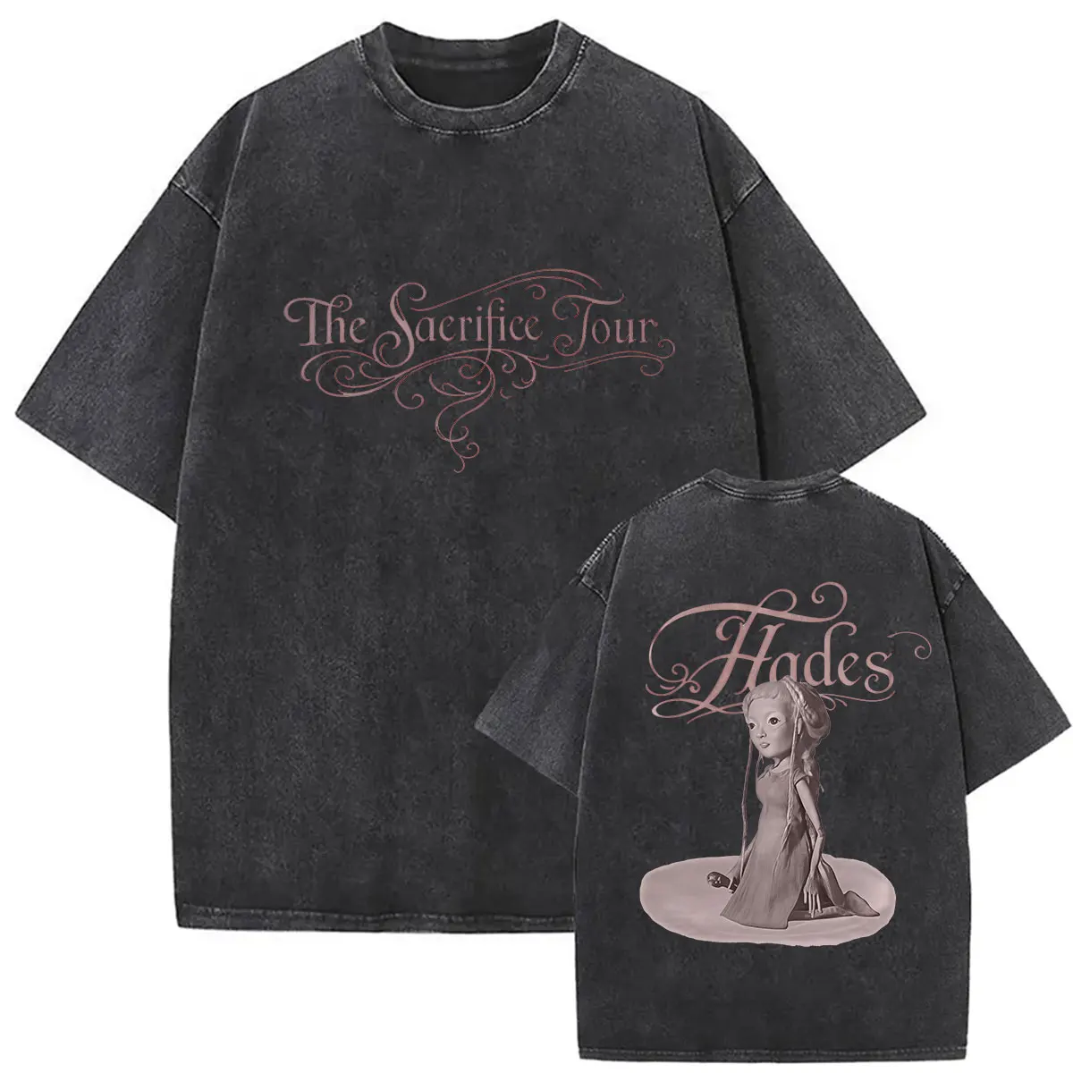 Vintage Washed Melanie Martinez Hades The Sacrifice Tour 2026 Merch TShirt Men Women Casual Fashion Cotton Short Sleeve T-shirt