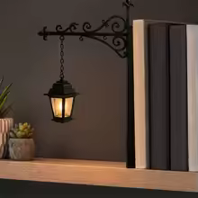 Luminária de Estante Vintage de Madeira para Leitura Noturna com LED Decorativa