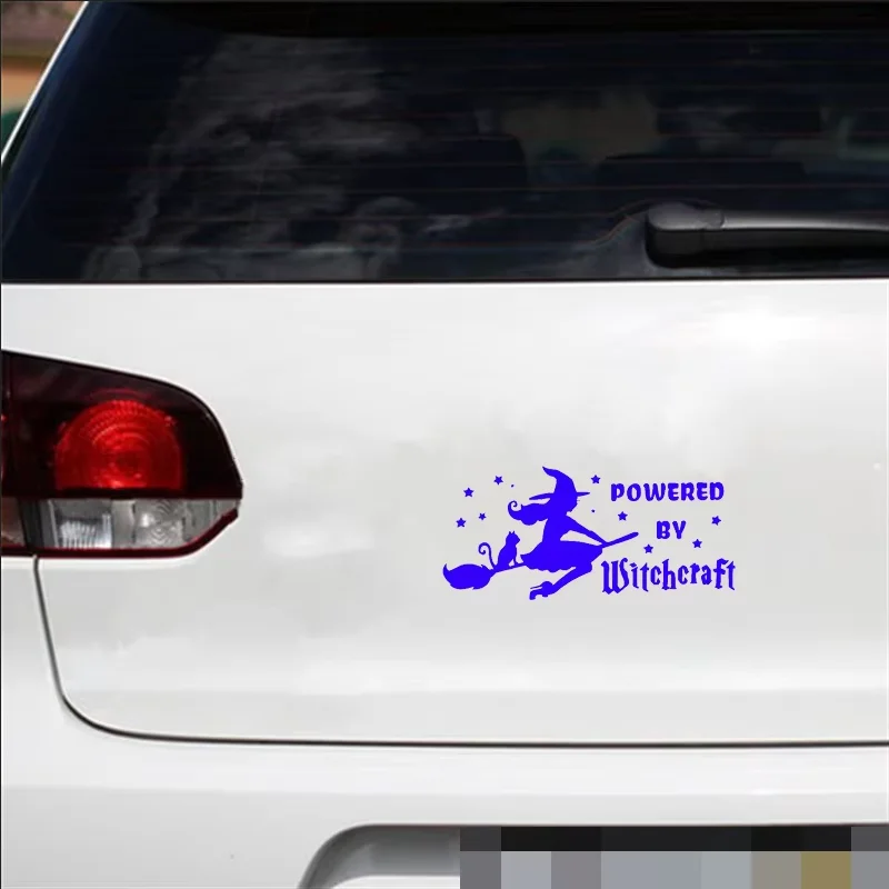 17*6.7 سنتيمتر مكنسة الساحرة على شكل نافذة السيارة الوفير دراجة نارية اكسسوارات الديكور الفينيل سيارة ملصق #2