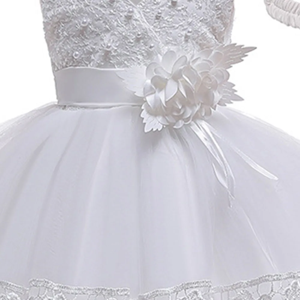 princess dress 18 24 months Premium Baby Girl Floral Embroidery Mesh Princess DressLong Sleeve| 18-24  Month