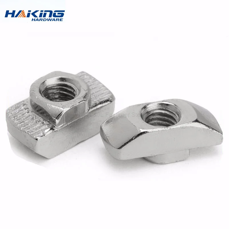 10-100PCS T-nut Hammer Head T Nut M3 M4 M5 M6 M8 Connector Nickel Plated For 20/30/40/45 Series Aluminium Profile Accessories