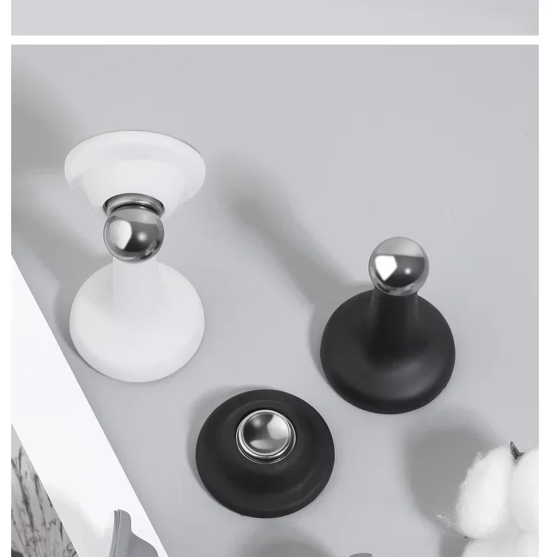 Türstopper ohne Bohren, magnetischer Türhalter aus Silikon, Antikollisions-Türfänger, magnetischer Türstopper für Schlafzimmer, Türfixierer für Zuhause – Detail 16