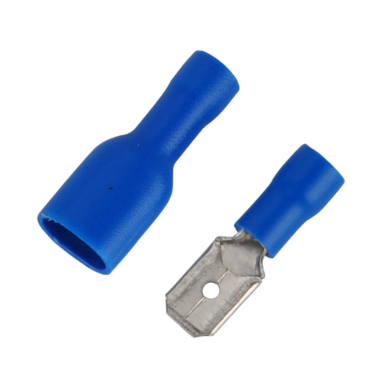 Blue Crimp Terminals Male Pack Parts Attachment Female Insulated Wire Copper Spade Connectors 15A PVC Hot Sale