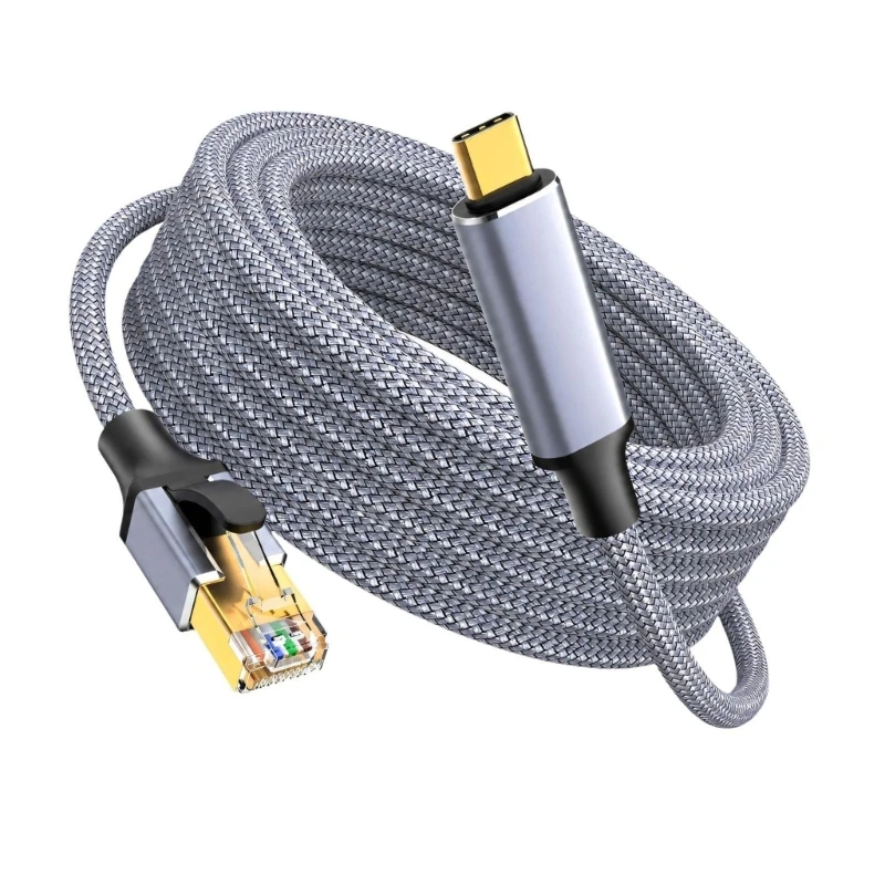 100-800cm USB C to Ethernet Cable Type-C USB to RJ45 Gigabit 1000 Mbps LAN High Speed Converter for Laptop Phone