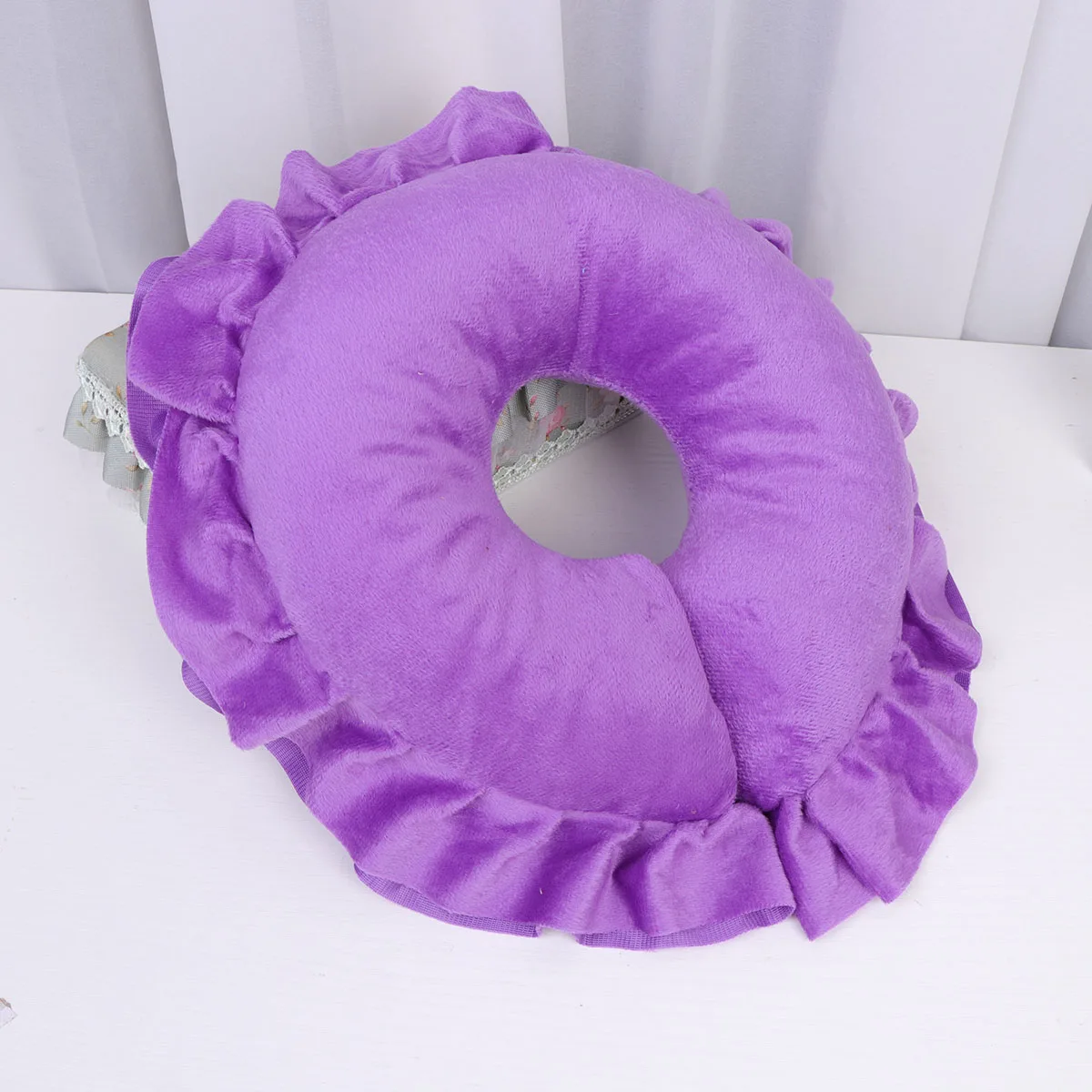 

1Pcs Purple U Pillow Massage Cushion Hollow Center for Ideal Salon Spa Neck Support Pillow