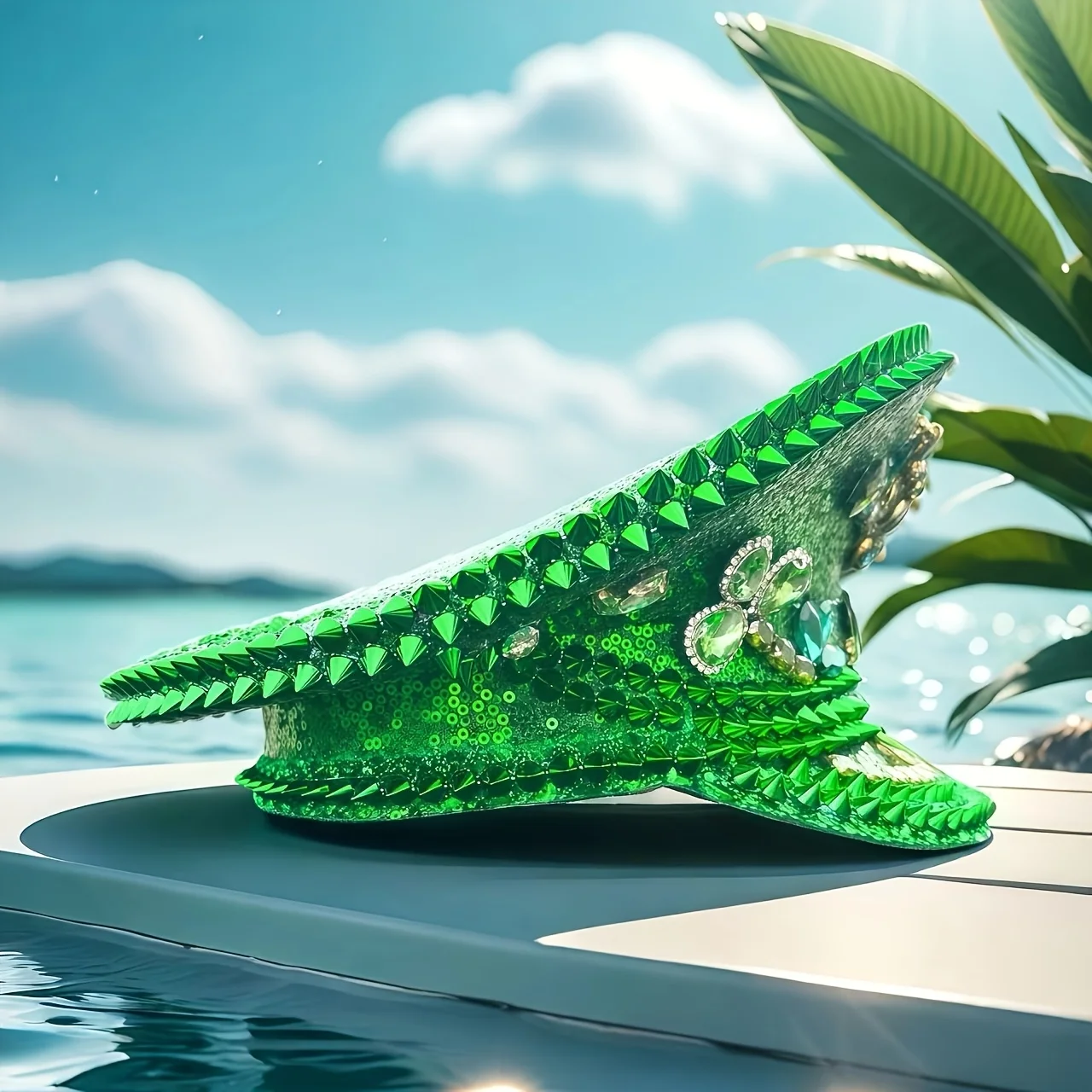 Cappello per costume di Halloween HongLuan, cappelli da capitano con strass per donna festival Burning Man, accessori femminili cosplay