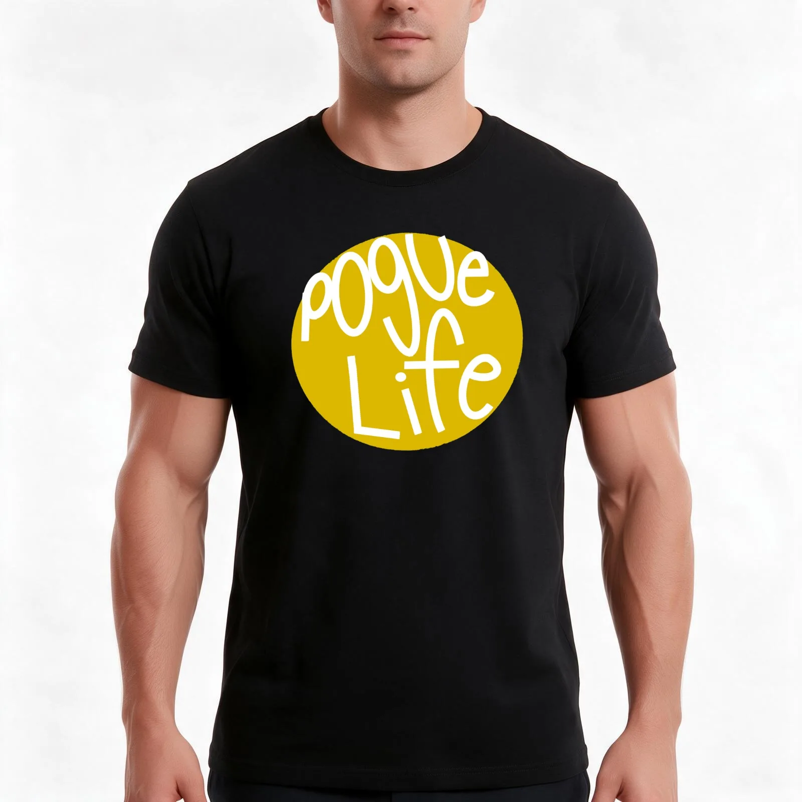 Living the Pogue Life T-Shirt, Summer Casual Cotton Tee, Oversized Streetwear Tops, Vintage Graphic Print, Unisex Men Women