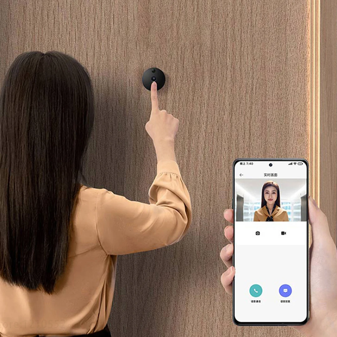Xiaomi-timbre inteligente Cat\'s Eye 1S, videoportero con pantalla IPS de 5 pulgadas, cámara HD de 1080P, visión nocturna, WiFi, alarma por