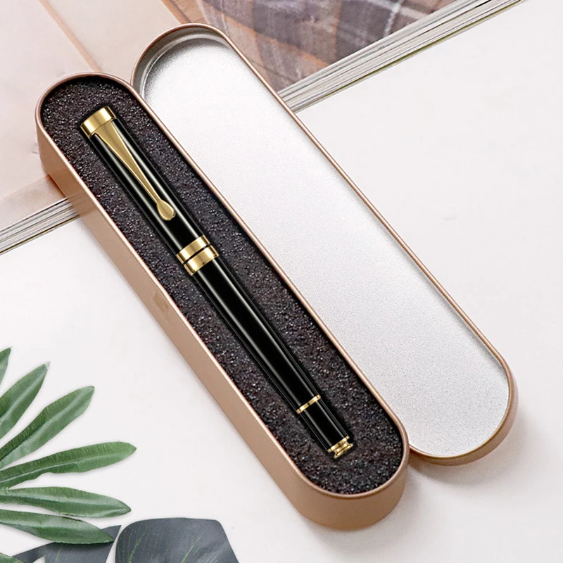 Pen Gift Metal Box Fountain Ballpoint Creative Packaging School Office Student Supplies Luxury Metal Stationery Teacher