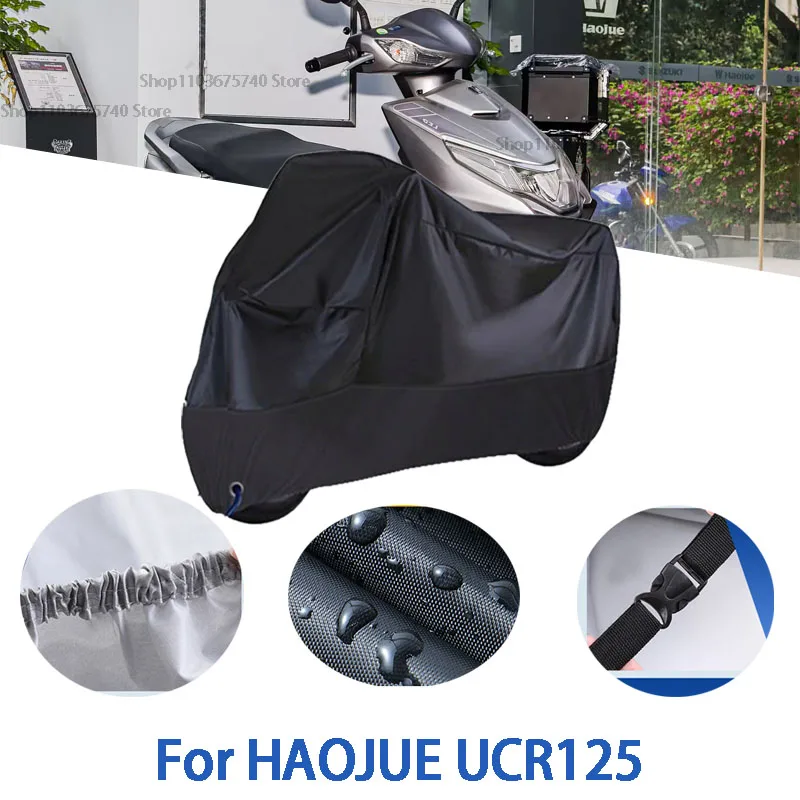 

Motorcycle Full Covers For HAOJUE UCR125 Car Outdoors Sun Protection Dust No Ear Thickened Oxford Clothcover Accessories