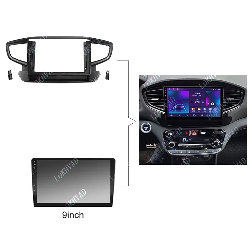 Car Frame Fascia Adapter Canbus Box Decoder Android Radio Dash Fitting Panel Kit For Hyundai Ioniq 2016-2019