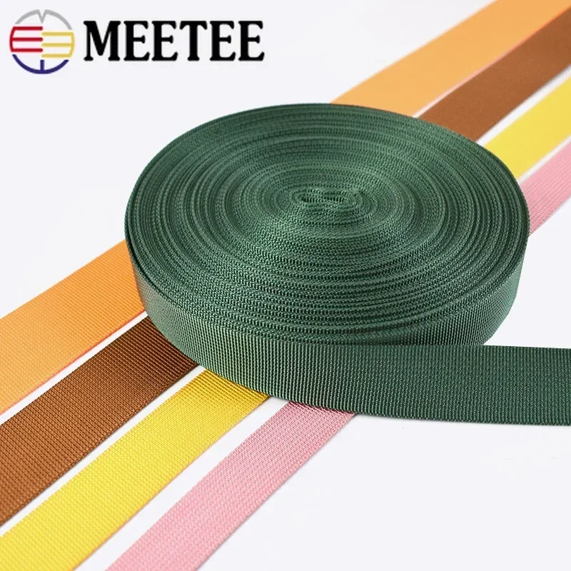 5Meter 20/25/32/38/50mm 1.1mm Dikke Nylon Lint Band voor Veiligheidsgordel Knapzak Strap Singels Tapes DIY Tassen Naaien Accessoires