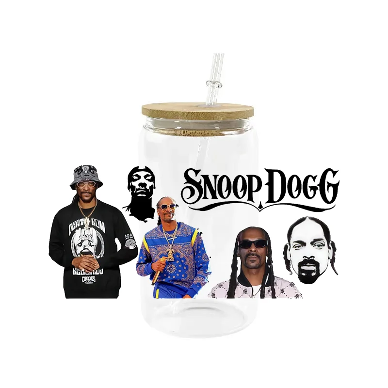 popular UV DTF Transfer Sticker Super Star For The 16oz Libbey Glasses Wraps Bottles Cup Can DIY Waterproof Custom Decals