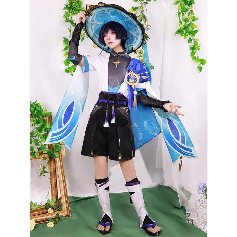 AAA 2025 Genshin Impact Wanderer Куникузуши Косплей Костюм Униформа Аниме Костюмы на Хэллоуин Женщины Fatui Scaramouche Balladee