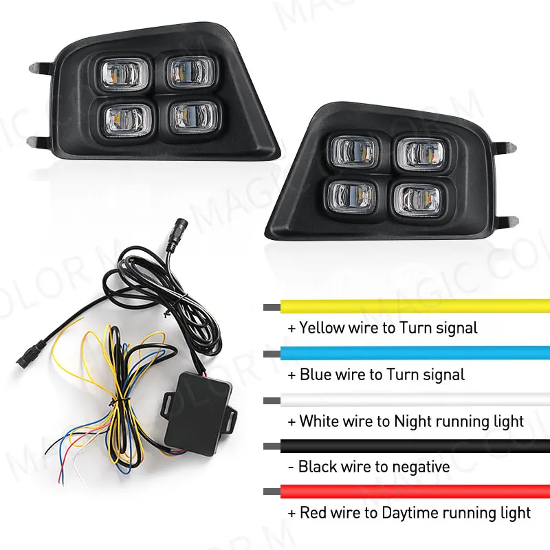 Car DRL For Toyota Tacoma 2012 2013 2014 2015 LED Daytime Running Lights Daylight Turn Signal Driving Auto Styling Fog Lamp 2pcs