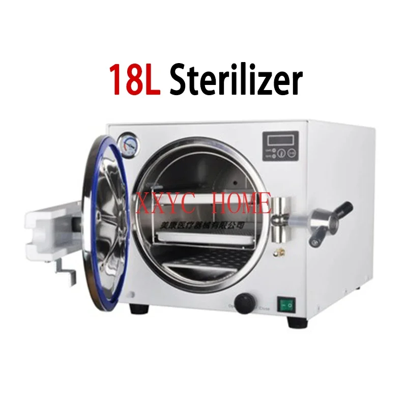 

Medical Lab Sterilizer 18L 220V1100W High Temperature/Pressure Disinfection Cabinet for Beauty Pet Dental Sterilization Machine