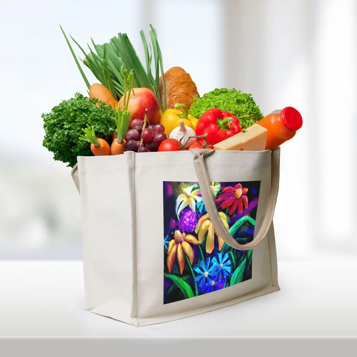 Summer Bouquet Tote Bag women bag tote bag woman Women's shopper Lady