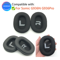For Somic G936N G936Pro Sponge Cover Breathable Leather Mesh Ear Cover Protective Cover Headset Replacement