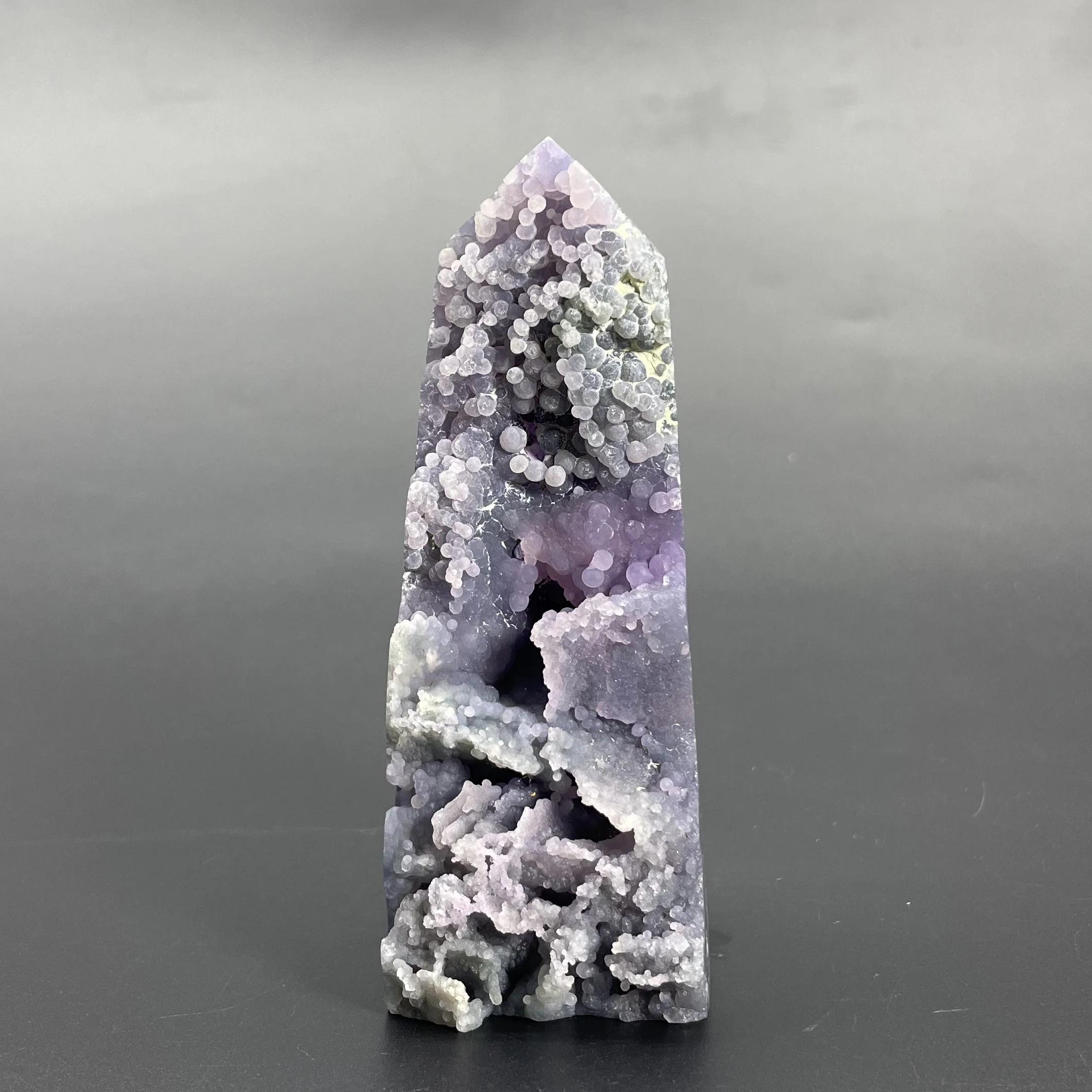 

Natural Stone Grape Agate Tower Polished Crystal Wand Point Reiki Healing Gift Room Decor Obelisk