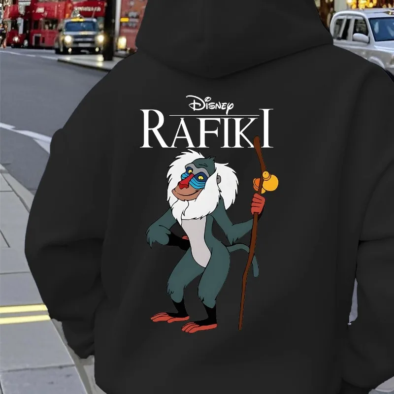 Sudadera con capucha de personaje de Disney Rafiki, sudadera con capucha para parejas, ropa de moda informal para hombre, otoño/invierno