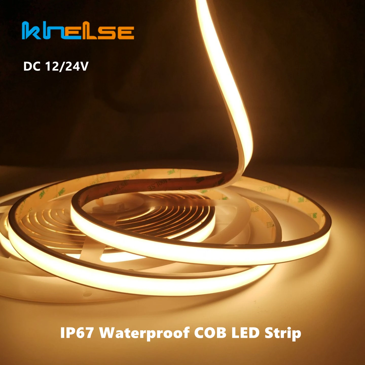 Waterproof COB LED Strip 480 LEDs/m DC 12V/24V IP67 Outdoor Flexible Tape Neon Silicone Strip Light Linear Landscape Lighting
