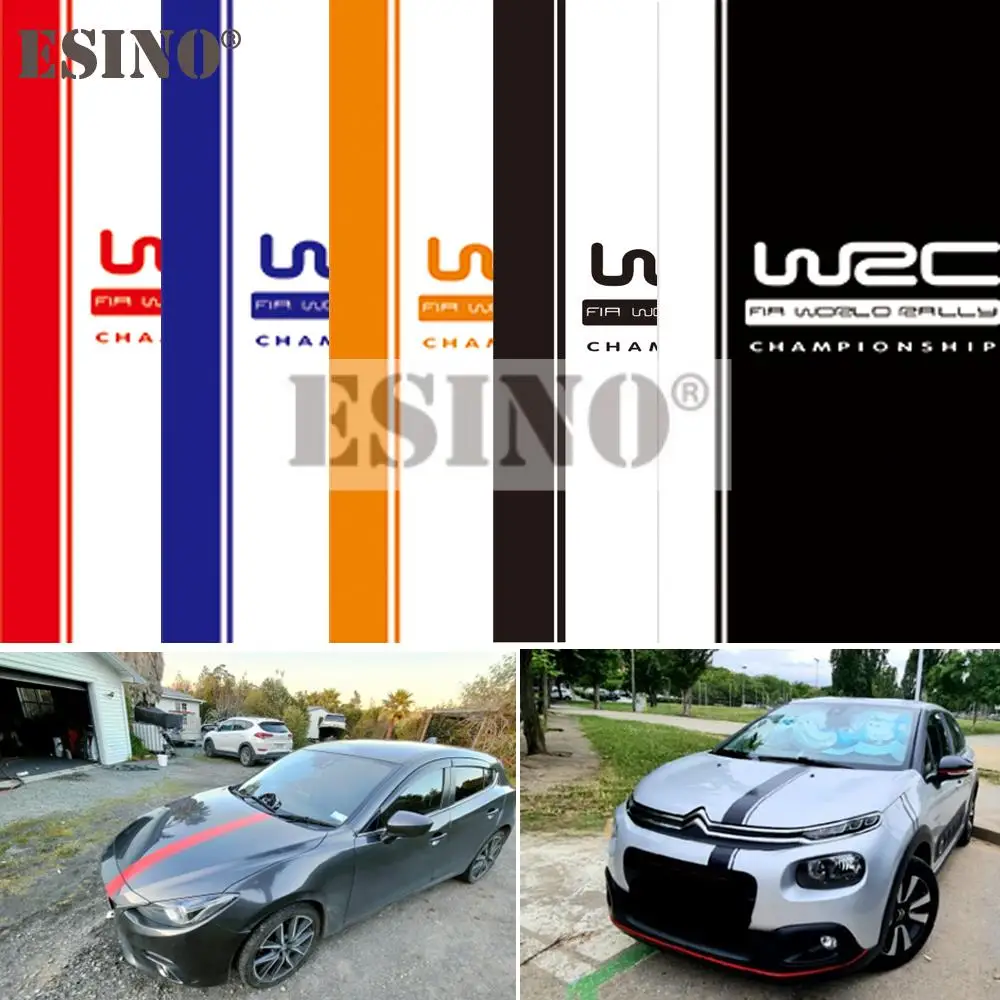 

Car Stripe WRC FIA World Rally Championship Car Hood Covers Vinyl Decal Decorative Sticker Car Accessories 12 x 120 cm