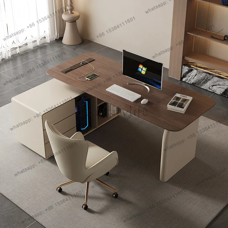 PG desk retro creamy minimalist modern desk consulting corner desk