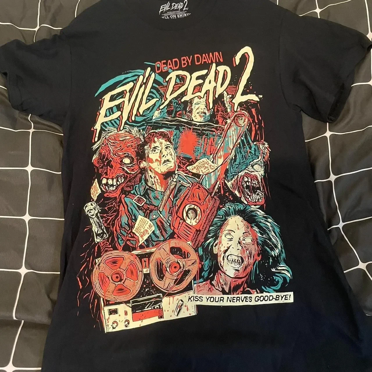 Evil dead 2 dead by dawn horror movie short sleeve black color shirt KV40026