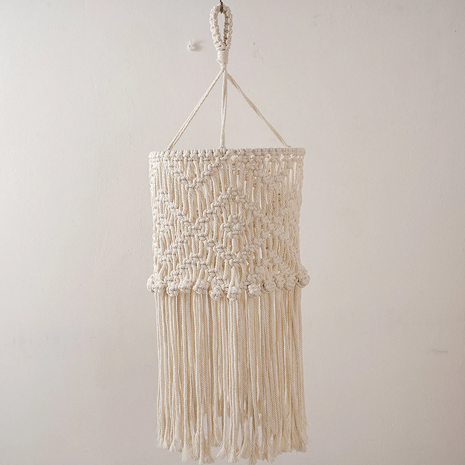 Klosz do lampy Macrame klosz do lampy Boho zawieszki wisiorek pokrywa na światła ręcznie tkane dekoracje cień na dom pokój dziecięcy dekoracja do