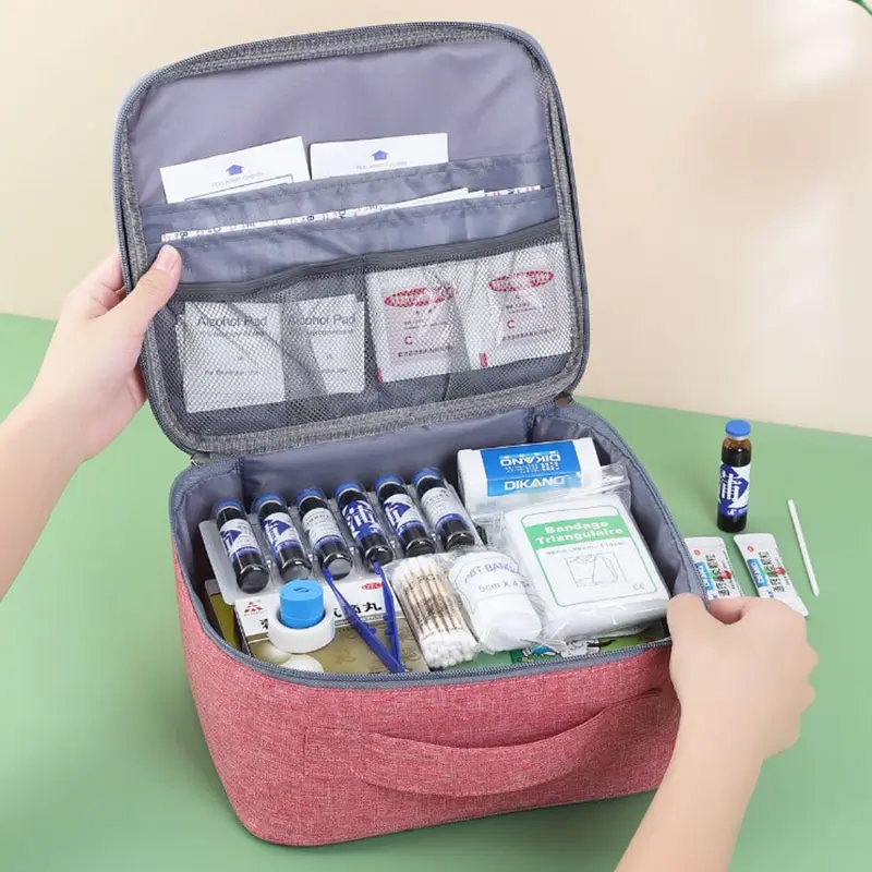 Family First Aid Kit Portable Outdoor Travel Storage Bag Household Large Capacity Layered Medicine Storage Bag