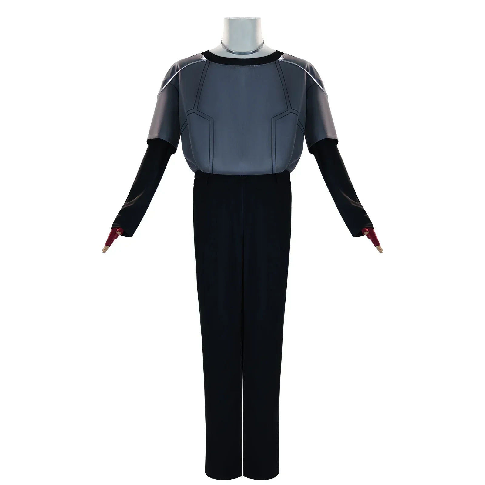 Anime Alien Stage Till Cosplay Costume Till Wig Grey Hoodie T-shirt Pants Women Men Party For Halloween Carnival Roleplay Suit view 5