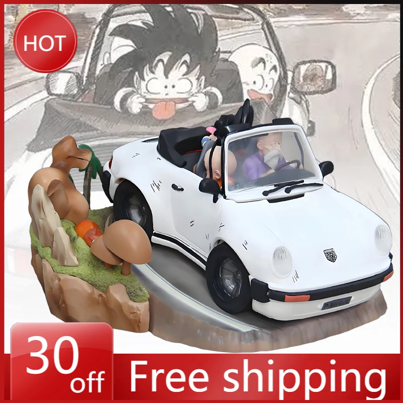 

Dragon Ball Figure Son Goku Kuririn Master Roshi Figures Krillin Childhood Driving Scene Model Pvc Desktop Ornaments Toy Gifts