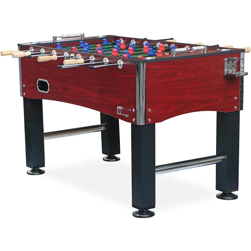 Foosball Table Includes 13 Blue 13 Red Uniformed Players 26 Counterbalanced Players 2 Soccer-Style 2 Tournament Modern Foosballs