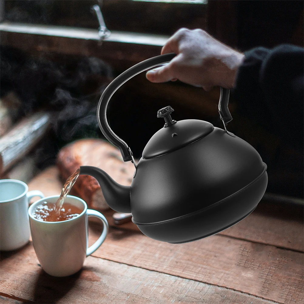 

Stainless Steel Tea Kettle Thickened 2L Large Capacity Wooden Handle Boiling Pot Stove Compatible Gas Electric Ceramic Halogen