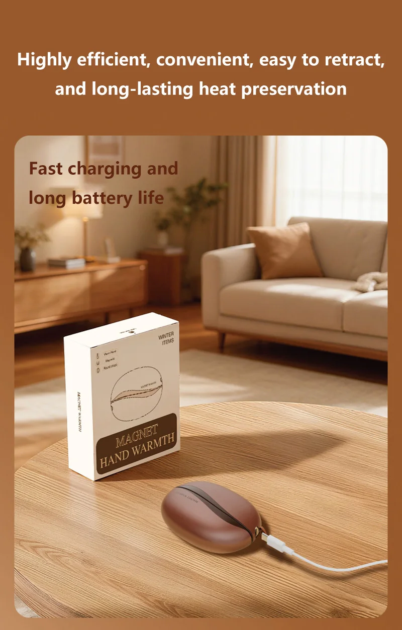 Xiaomi Hand Warmer Rechargeable Magnetic Design Electric Handwarmers 6000mah Split-type Skin-friendly Material Electric Heater