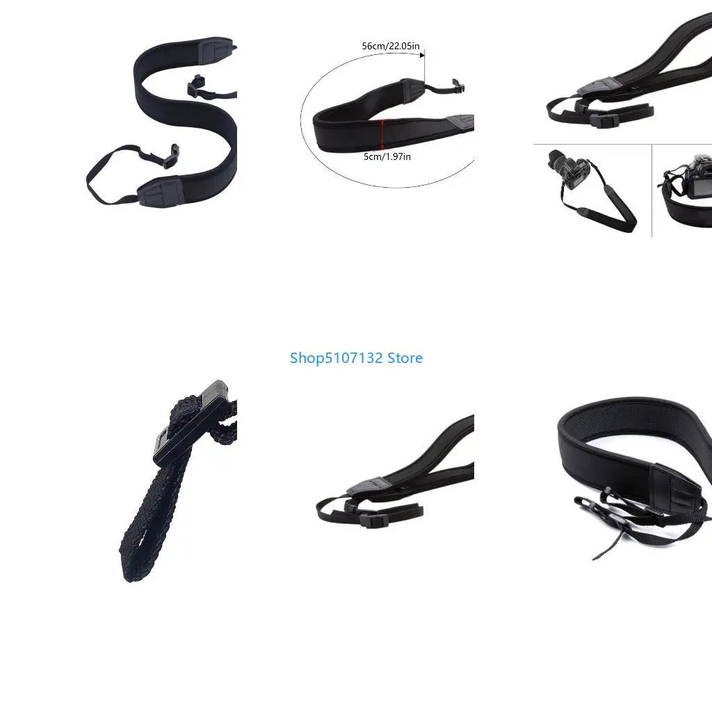 87HD Camera Neck Shoulder Strap Soft Neck Belt Strap with Quick-Release Buckles